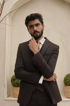 Espresso Charcoal 3-Piece Formal Suit for Men