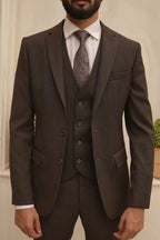 Espresso Charcoal 3-Piece Formal Suit for Men