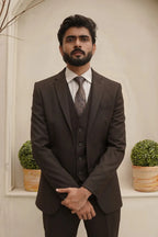 Espresso Charcoal 3-Piece Formal Suit for Men