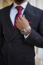 Double Breasted Charcoal Black 2 Piece Formal Suit