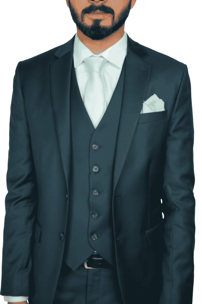 3 piece suit Blue