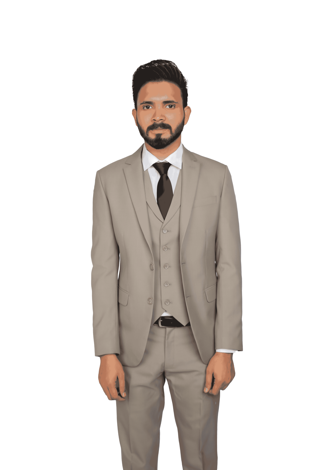 3-Piece Suit light brown