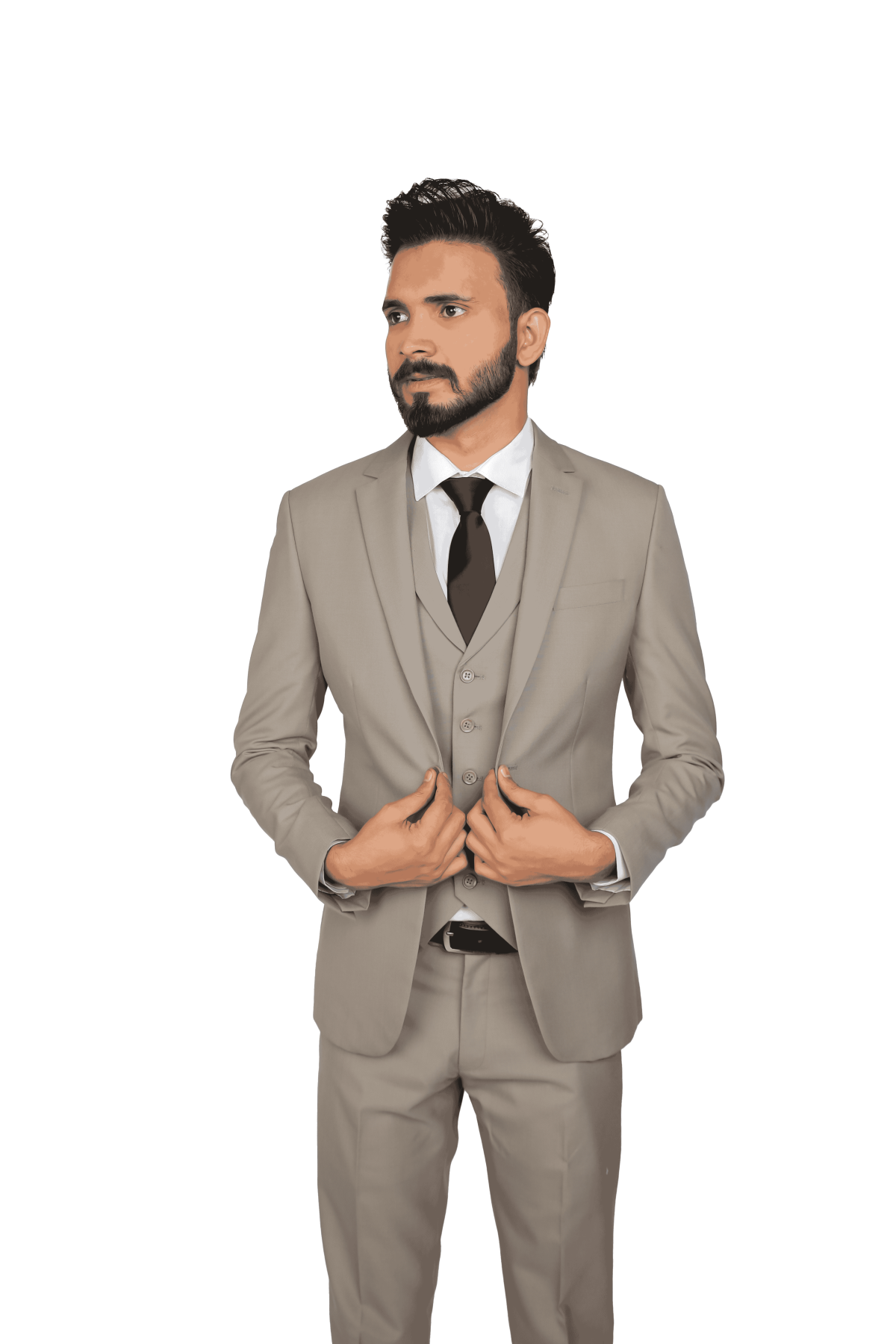 3-Piece Suit light brown