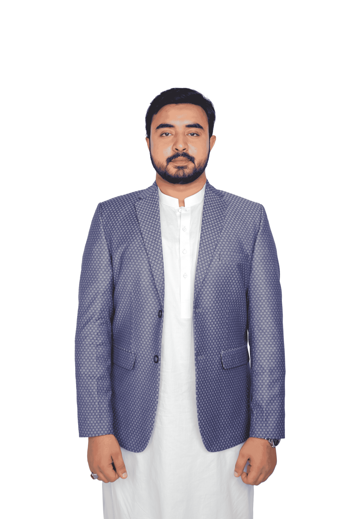 Casual coat blue dot print
