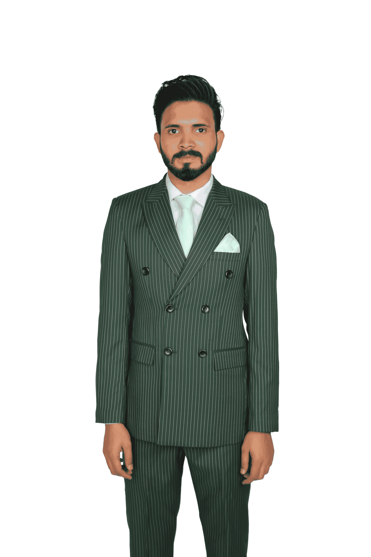 2-piece suit Lining Green
