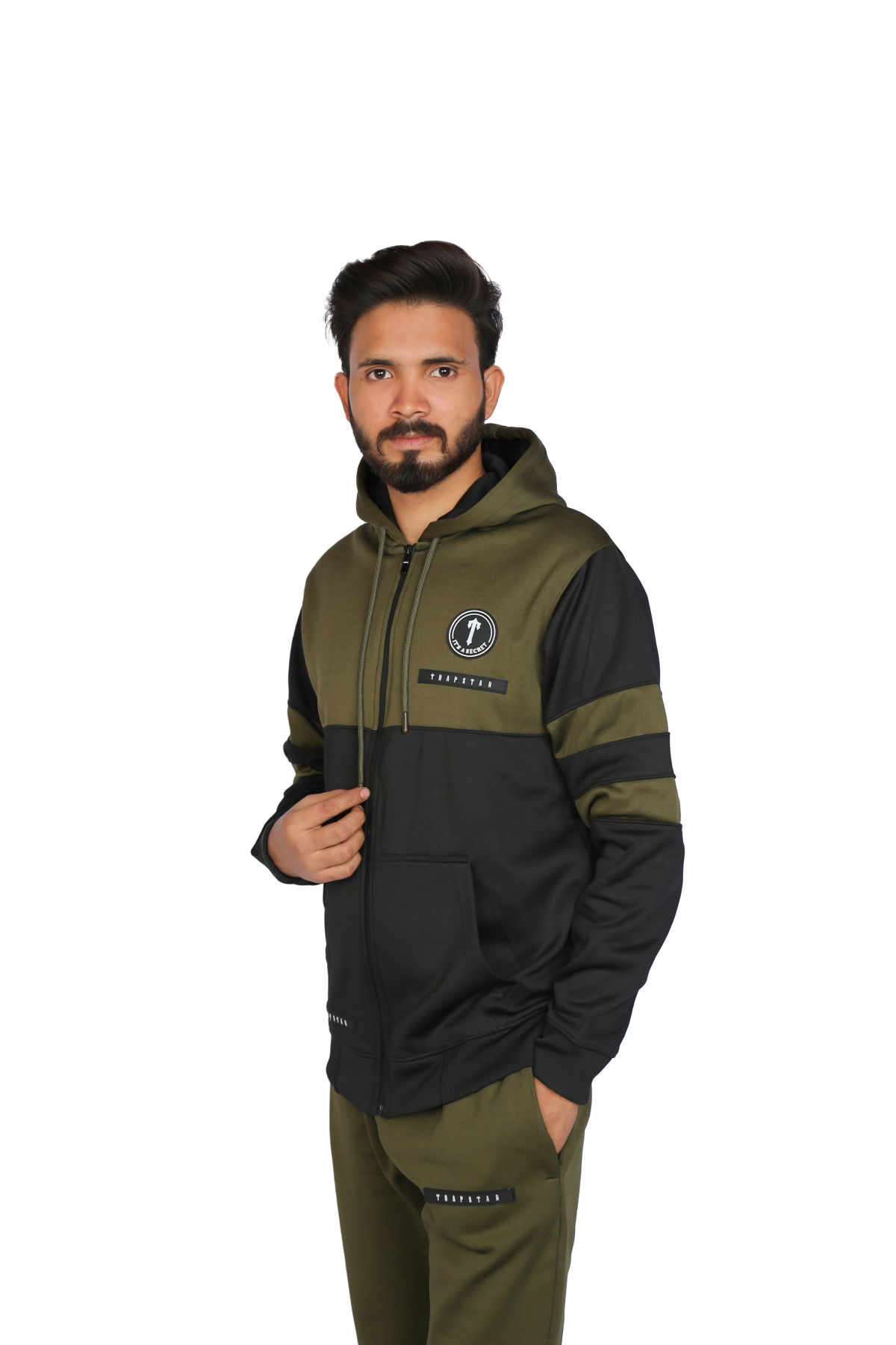 Track suit black & green