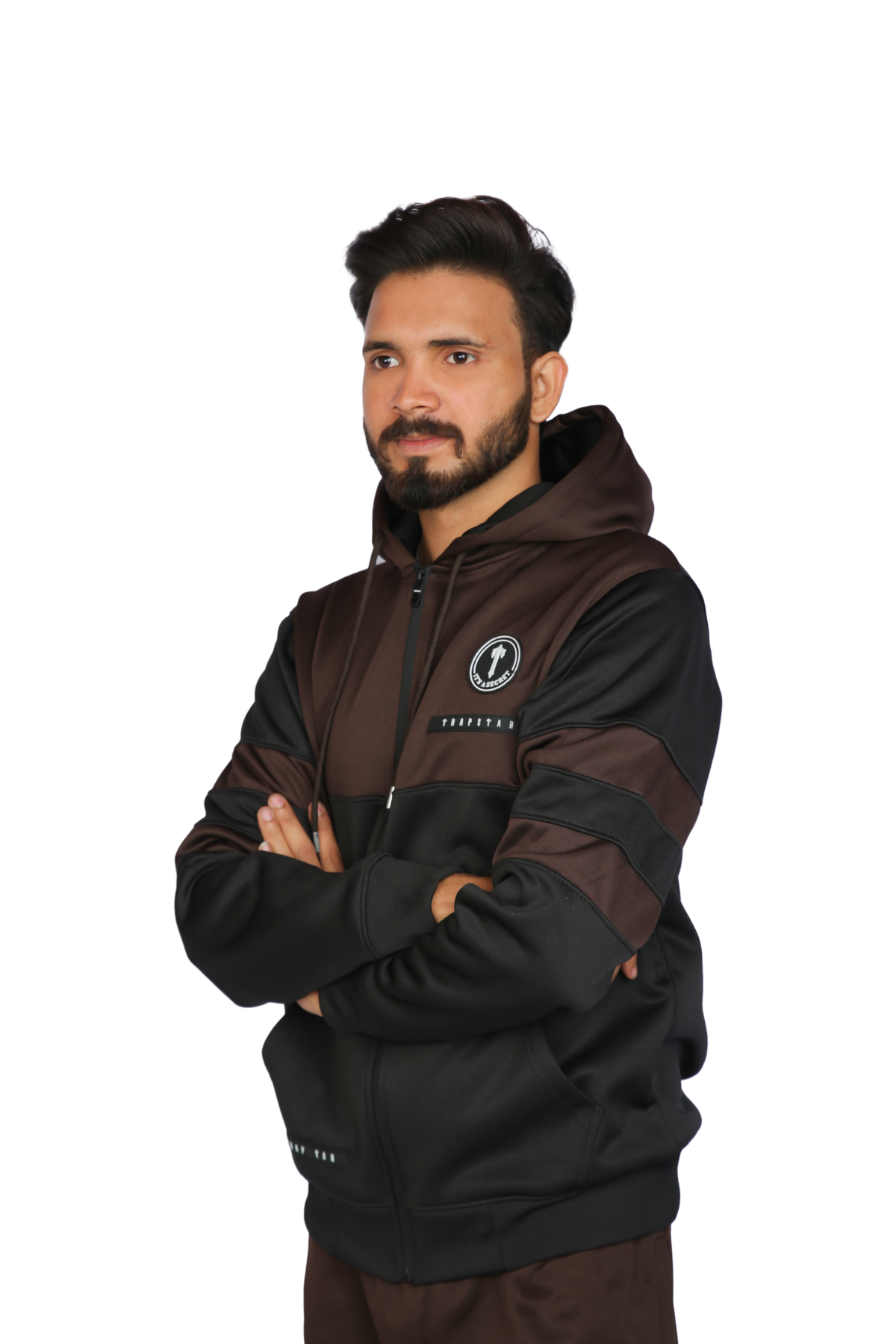 Track suit black & maroon